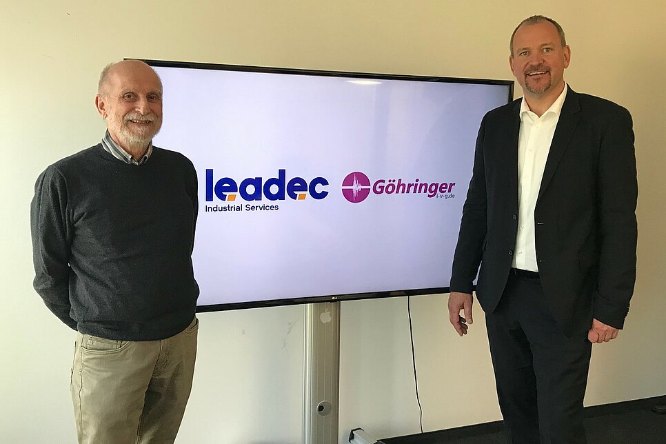 IVG Geschäftsführer Hans-Ludwig Göhringer und Alexander Bonk, Senior Vice President Operations von Leadec Deutschland.