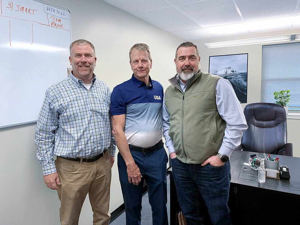 Dan Denton, Tim Meiners und Don Kennon
