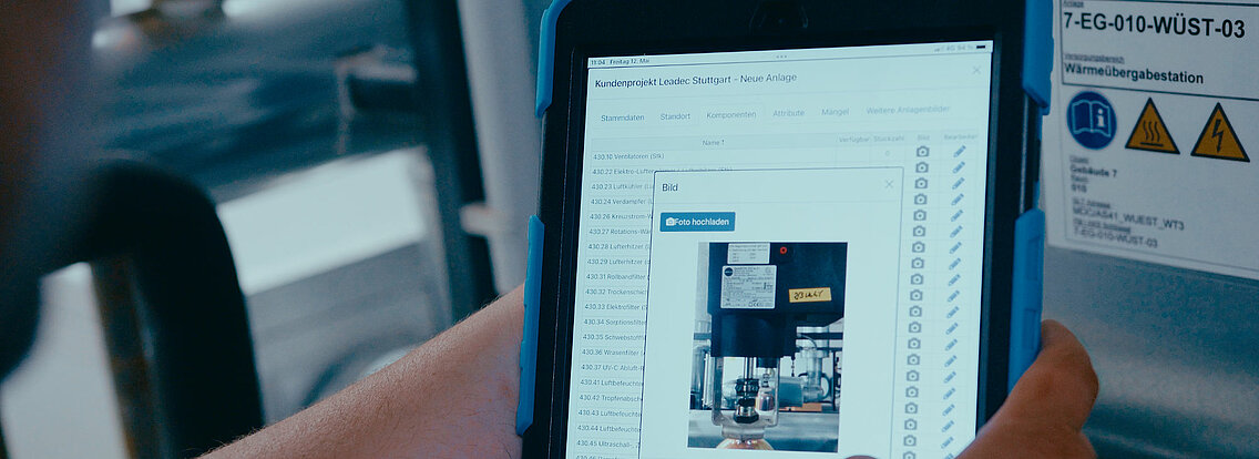 Someone is using the LARA app for digital asset recording on a tablet. 