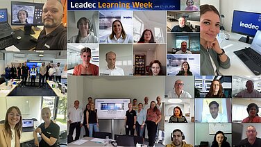 Collage von Bildern der Leadec Learning Week. 
