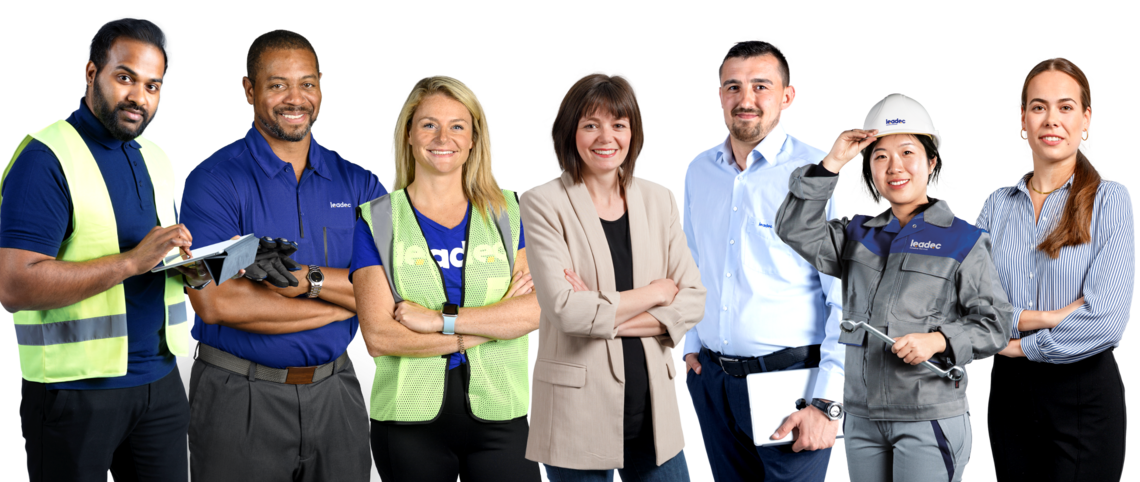 Gruppenfoto mit Leadec-Mitarbeitenden.