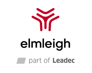 Elmleigh-Logo mit dem Zusatz "part of Leadec". 