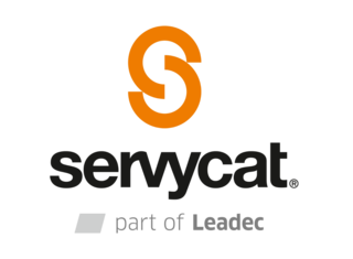 Servycat-Logo mit dem Zusatz "part of Leadec".