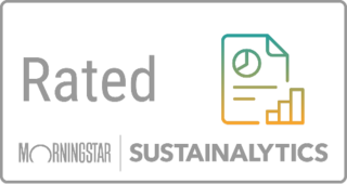 Badge des Sustainalytics Ratings.